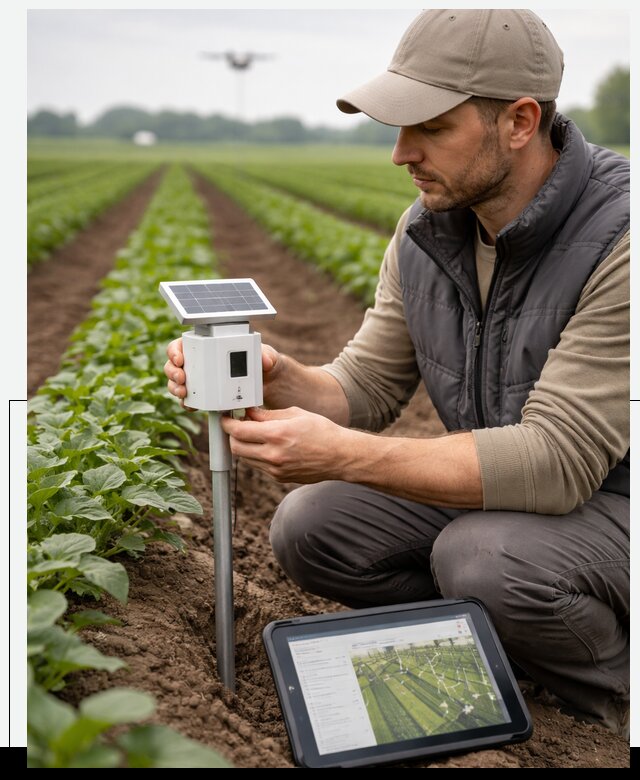 IoT мониторинг сельскохозяйственных полей и контроля в Чехове